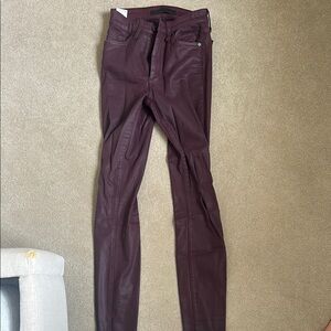 Joe’s Jeans Burgundy Leather Pants